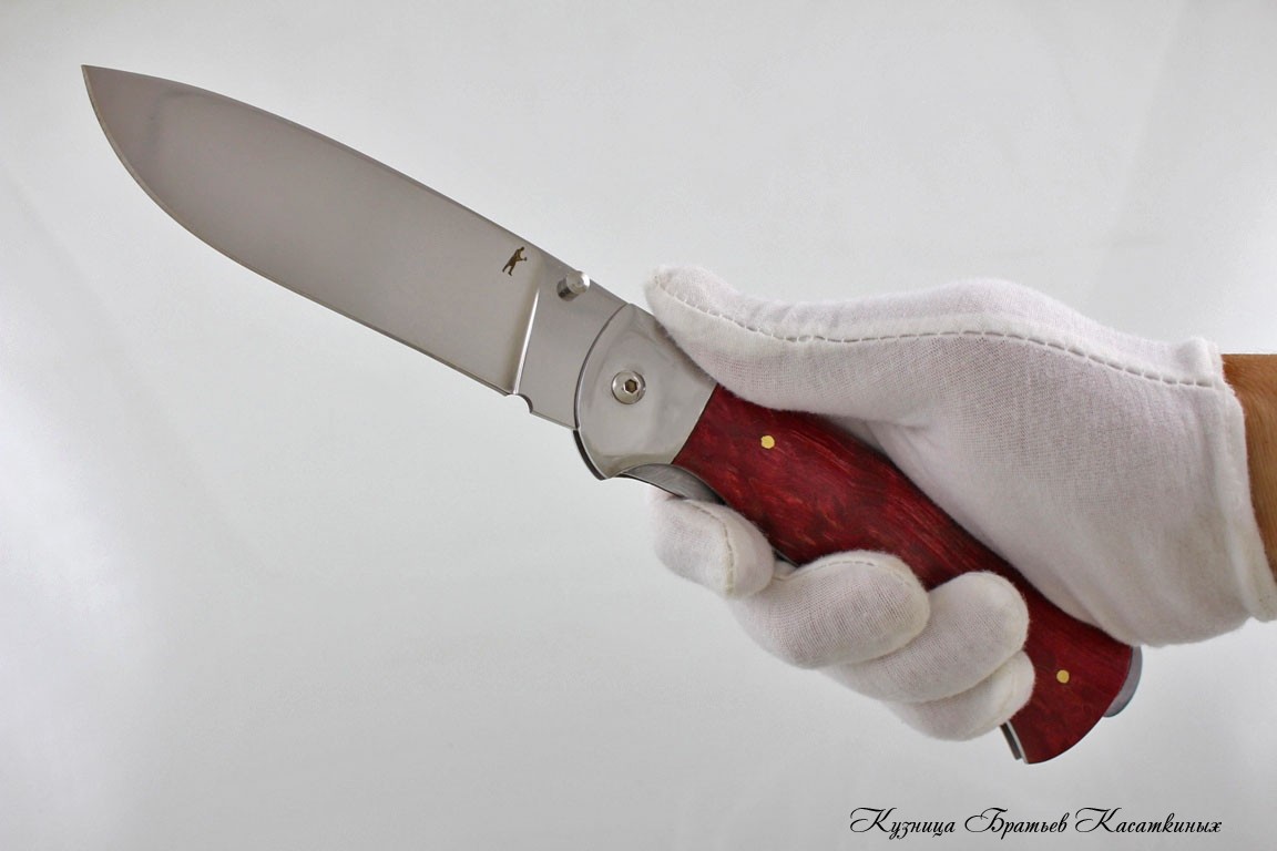 Нож "Боцман" х12мф. Рукоять карельская береза(красная).