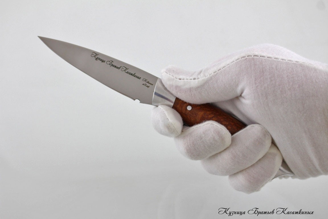 Нож кухонный "Овощной" Кованая х12мф. Рукоять дерево Лайсвуд.