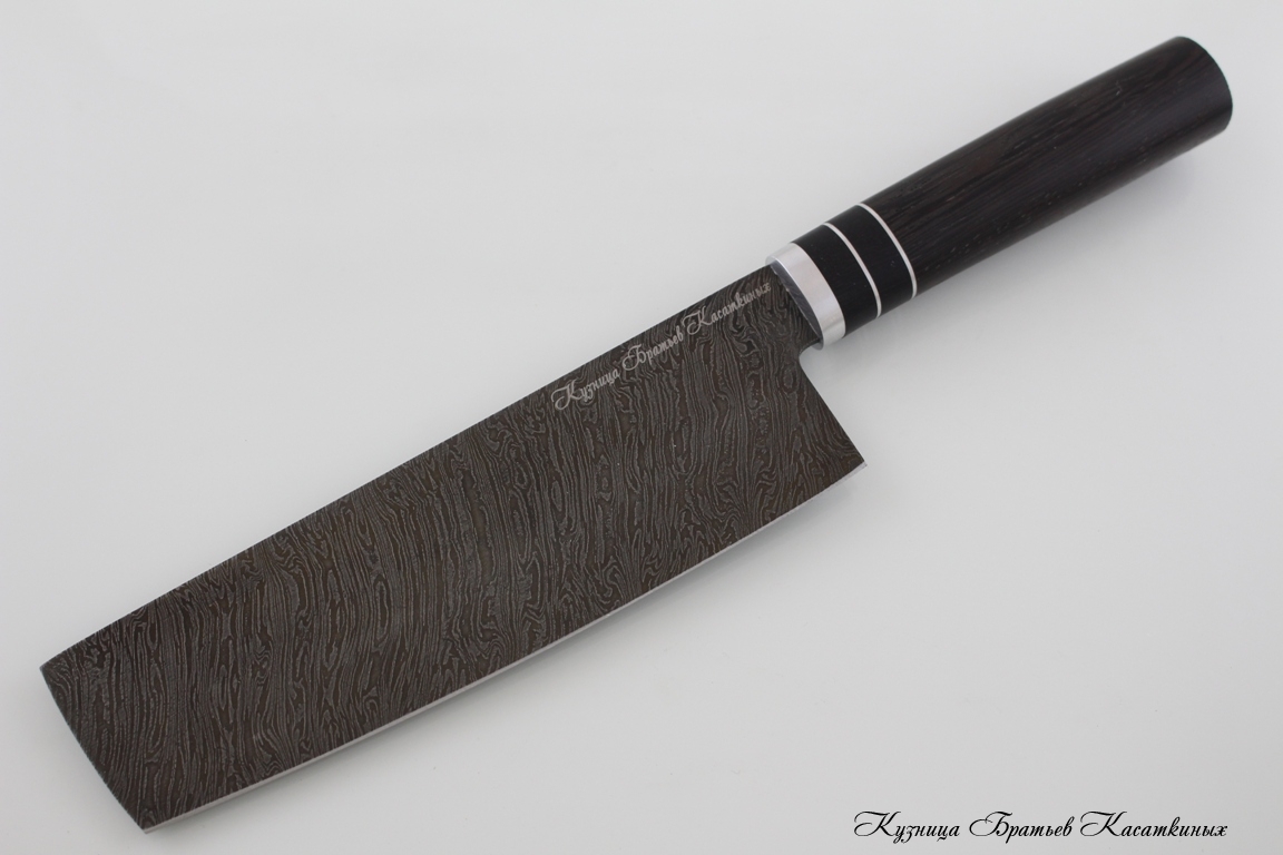 Набор из 5-ти ножей серии "Samurai" сталь Дамаск. Рукоять дерево Венге.