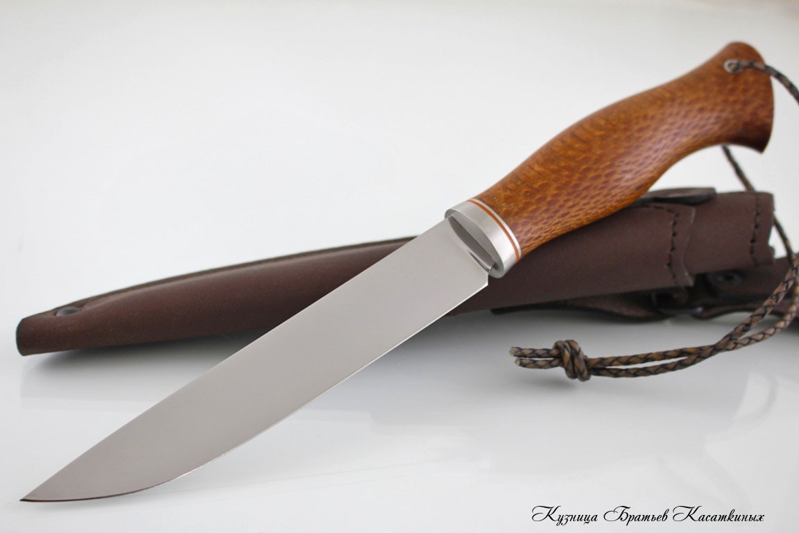 Охотничий нож "Лиса" кованая 95х18. Рукоять Лайсвуд.