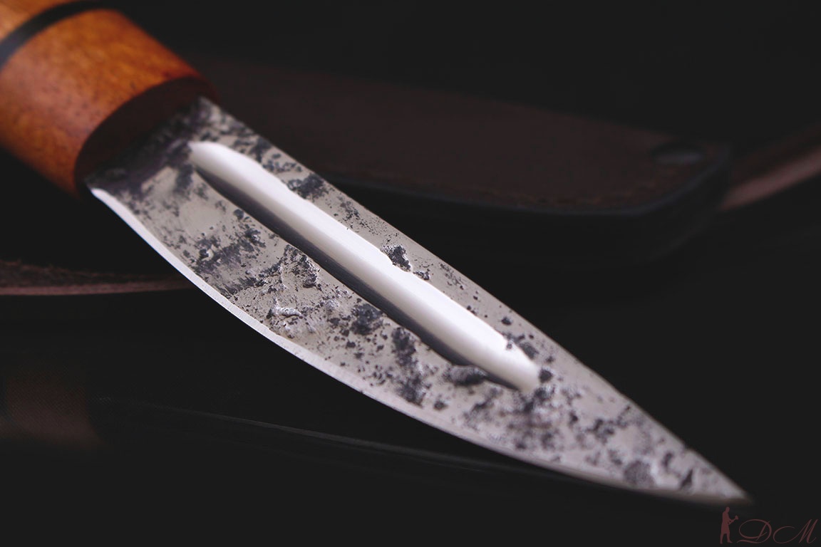 Якутский нож малый "БЫHЫЧЧА" кованая 95х18. Рукоять сапеле.