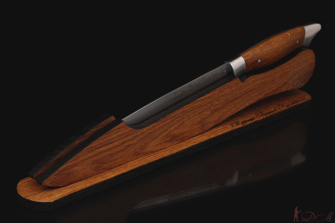 Подставка для ножа Шеф 210мм серии Рататуй. Материал кавказский дуб.