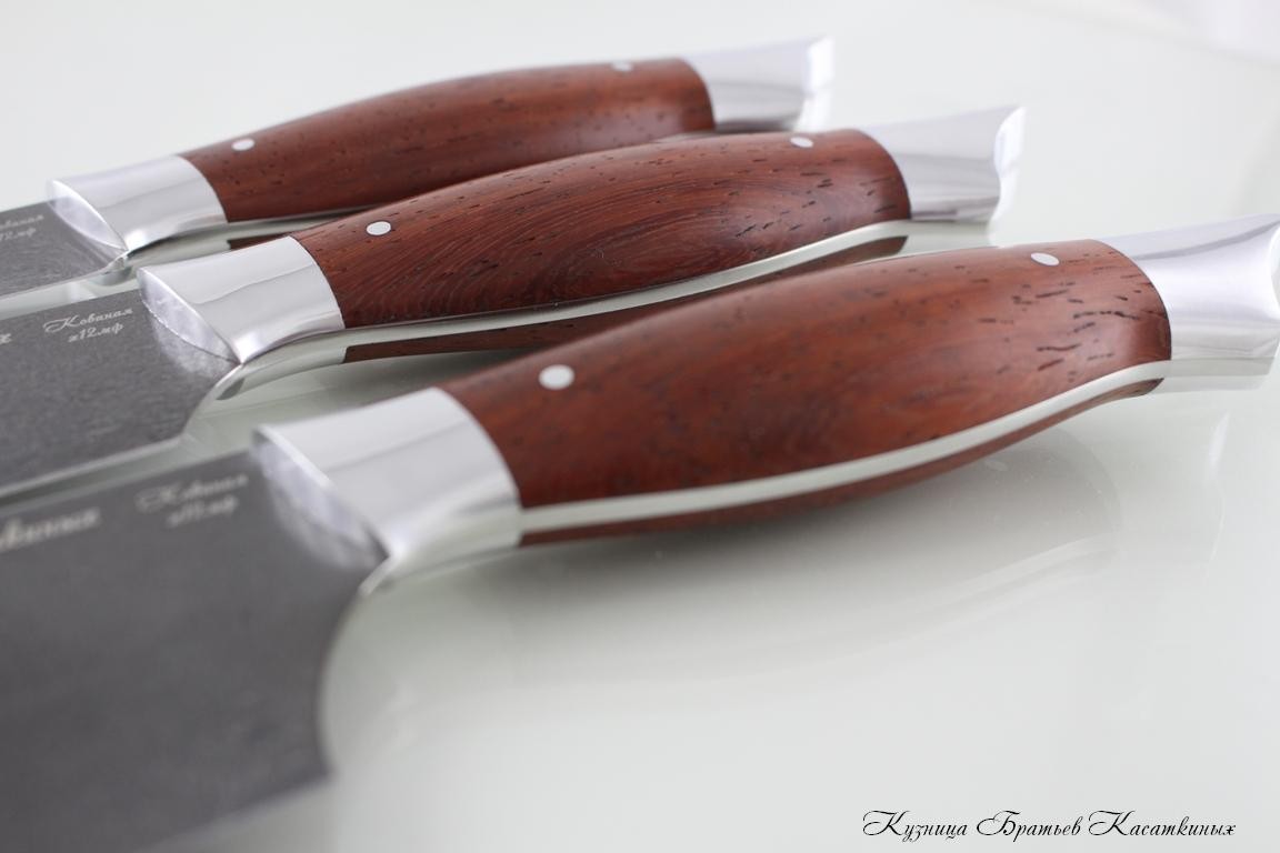 Кухонные ножи Набор кухонных ножей "Рататуй" Кованая сталь х12мф. Рукоять дерево Падук. 